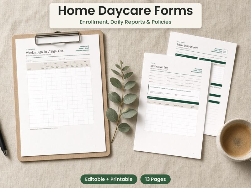 Home Daycare Forms Bundle cover